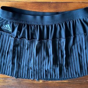 Adidas Black Sheer Pleated Tennis or Pickleball Skirt with Undershorts